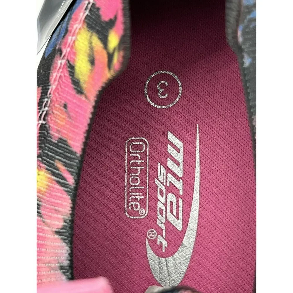 MTA sport Ortholite Multi Color Shoe Girls Size‎ 3, Slip On